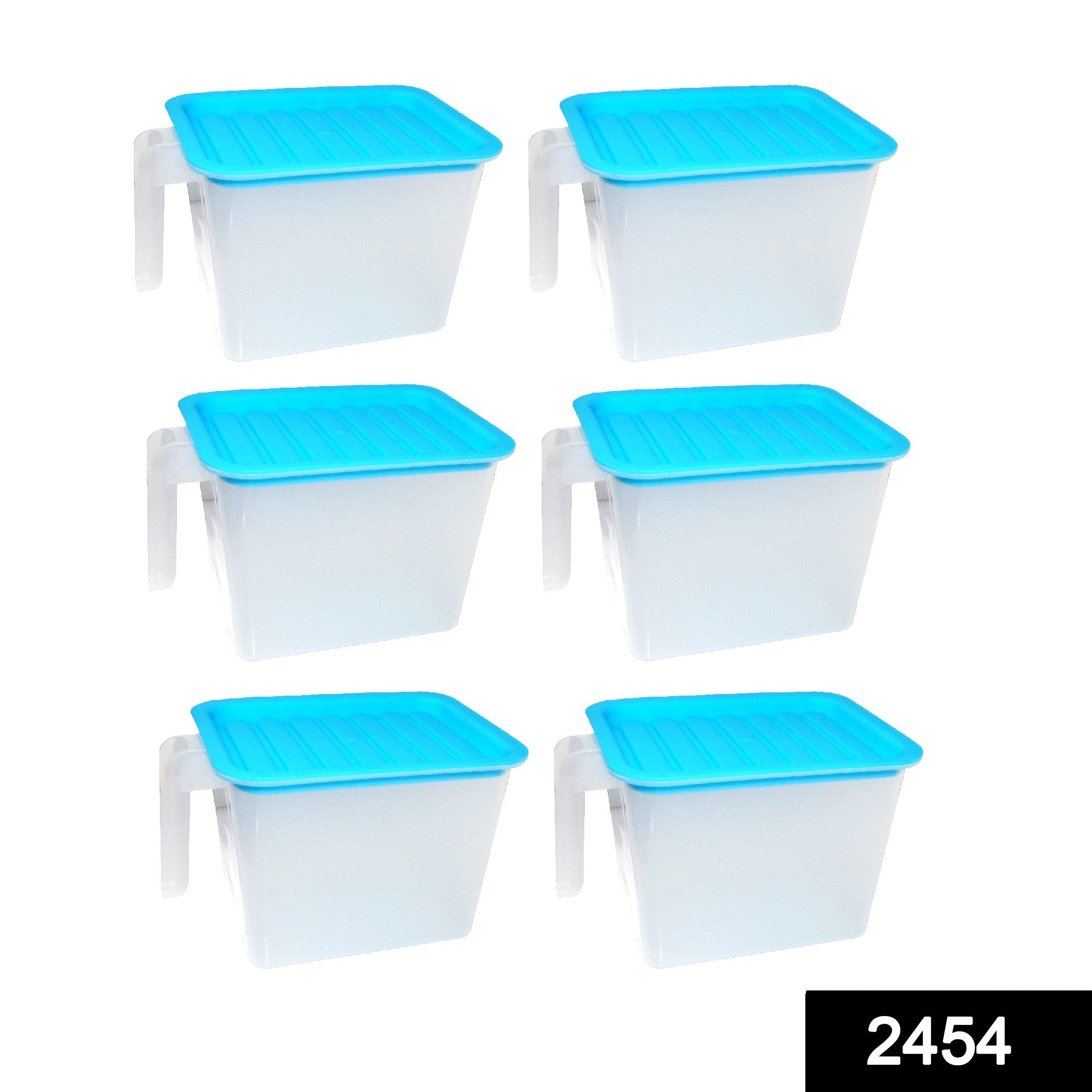 2454 Air Tight Unbreakable Big Size 1100 ml Square Shape Kitchen Storage Container (Set of 6) - SkyShopy 2454 Air Tight Unbreakable Big Size 1100 ml Square Shape Kitchen Storage Container (Set of 6) - SkyShopy